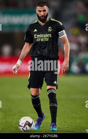 Madrid, Spanien. 19. Oktober 2022. Spanische La Liga: Elche CF / Real Madrid. Karim Benzema von Real Madrid Kredit: Saolab/Alamy Live News Stockfoto