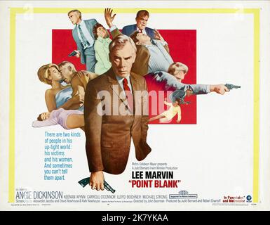 Lee Marvin Poster Film: Point Blank (1968) Charaktere: Walke Regie: John Boorman 30. August 1967 **WARNUNG** Dieses Foto ist nur für redaktionelle Zwecke bestimmt und unterliegt dem Copyright von MGM und/oder dem Fotografen, der von der Film- oder Produktionsfirma beauftragt wurde, und kann nur von Publikationen im Zusammenhang mit der Bewerbung des oben genannten Films reproduziert werden. Eine obligatorische Gutschrift an MGM ist erforderlich. Der Fotograf sollte auch bei Bekanntwerden des Fotos gutgeschrieben werden. Ohne schriftliche Genehmigung der Film Company kann keine kommerzielle Nutzung gewährt werden. Stockfoto