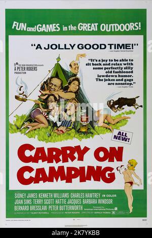 Film Poster Film: Carry On Camping (UK 1969) Regie: Gerald Thomas 29 May 1969 **WARNUNG** Dieses Foto ist nur für redaktionelle Verwendung bestimmt und unterliegt dem Copyright der VON der Film- oder Produktionsfirma beauftragten ORGANISATION und/oder des Fotografen und kann nur durch Publikationen im Zusammenhang mit der Bewerbung des oben genannten Films reproduziert werden. Eine obligatorische Gutschrift an DIE RANGORGANISATION ist erforderlich. Der Fotograf sollte auch bei Bekanntwerden des Fotos gutgeschrieben werden. Ohne schriftliche Genehmigung der Film Company kann keine kommerzielle Nutzung gewährt werden. Stockfoto