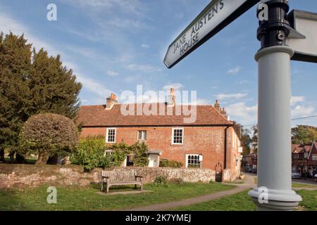 Jane Austens Haus Museum, Chawton, Alton, Hampshire, England Stockfoto