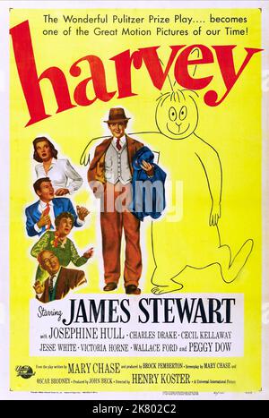 Peggy Dow, Charles Drake, Josephine Hull, Cecil Kellaway & James Stewart Poster Film: Harvey (USA 1950) Charaktere: Miss Kelly, Dr. Sanderson, Veta Louise Simmons, Dr. Chumley, Elwood P. Dowd Regie: Henry Koster 13 October 1950 **WARNUNG** Dieses Foto ist nur für den redaktionellen Gebrauch bestimmt und unterliegt dem Copyright von UNIVERSAL und/oder dem Fotografen, der von der Film- oder Produktionsfirma beauftragt wurde und darf nur von Publikationen im Zusammenhang mit der Bewerbung des oben genannten Films reproduziert werden. Eine obligatorische Gutschrift an UNIVERSAL ist erforderlich. Der Fotograf sollte auch bei Bekanntwerden des Fotos gutgeschrieben werden. Keine kommerzielle Nutzung Stockfoto