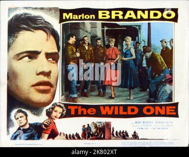 Marlon Brando Film The Wild One (1956) Charaktere: Johnny Strabler Regie: László Benedek 30. Dezember 1953 **WARNUNG** dieses Foto ist nur für redaktionelle Zwecke bestimmt und unterliegt dem Copyright von COLUMBIA und/oder dem Fotografen, der von der Film- oder Produktionsgesellschaft beauftragt wurde, und kann nur durch Veröffentlichungen in Verbindung mit der Werbung für den obigen Film reproduziert werden. Eine obligatorische Gutschrift für COLUMBIA ist erforderlich. Der Fotograf sollte ebenfalls angerechnet werden, wenn er bekannt ist. Ohne schriftliche Genehmigung der Film Company kann keine kommerzielle Nutzung gewährt werden. Stockfoto