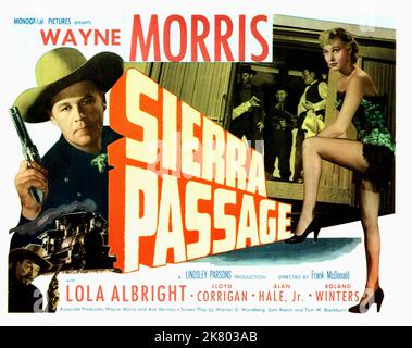 Film Poster Film: Sierra Passage (1958) Regie: Frank McDonald 07 January 1951 **WARNUNG** Dieses Foto ist nur für redaktionelle Zwecke bestimmt und unterliegt dem Copyright der Film Company und/oder des Fotografen, der von der Film- oder Produktionsfirma beauftragt wurde und darf nur von Publikationen im Zusammenhang mit der Bewerbung des oben genannten Films reproduziert werden. Eine obligatorische Gutschrift an die Filmgesellschaft ist erforderlich. Der Fotograf sollte auch bei Bekanntwerden des Fotos gutgeschrieben werden. Ohne schriftliche Genehmigung der Film Company kann keine kommerzielle Nutzung gewährt werden. Stockfoto