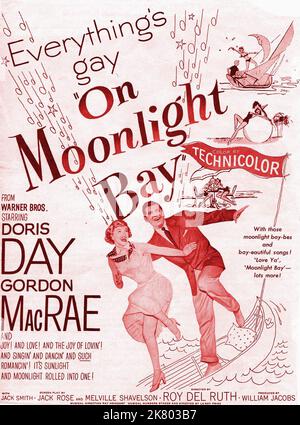 Doris Day & Gordon Macrae Film Poster Film: On Moonlight Bay (USA 1951) Regie: Roy Del Ruth 26 July 1951 **WARNUNG** Dieses Foto ist nur für den redaktionellen Gebrauch bestimmt und unterliegt dem Copyright von WARNER BROS. Und/oder des Fotografen, der von der Film- oder Produktionsfirma beauftragt wurde und nur durch Publikationen im Zusammenhang mit der Bewerbung des oben genannten Films reproduziert werden kann. Eine obligatorische Gutschrift an WARNER BROS. Ist erforderlich. Der Fotograf sollte auch bei Bekanntwerden des Fotos gutgeschrieben werden. Ohne schriftliche Genehmigung der Film Company kann keine kommerzielle Nutzung gewährt werden. Stockfoto