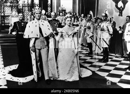 Stewart Granger & Deborah Kerr Film: The Prisoner of Zenda (USA 1952) Charaktere: Rudolf Rassendyll, Prinzessin Flavia Regie: Richard Thorpe 04 November 1952 **WARNUNG** Dieses Foto ist nur für redaktionelle Zwecke bestimmt und unterliegt dem Copyright von MGM und/oder dem von der Film- oder Produktionsfirma beauftragten Fotografen und kann nur durch Publikationen im Zusammenhang mit der Bewerbung des oben genannten Films reproduziert werden. Eine obligatorische Gutschrift an MGM ist erforderlich. Der Fotograf sollte auch bei Bekanntwerden des Fotos gutgeschrieben werden. Ohne schriftliche Genehmigung der Film Company kann keine kommerzielle Nutzung gewährt werden. Stockfoto