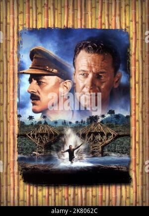 Alec Guinness & William Holden Poster Film The Bridge on the River Kwai (1957) Regie: David Lean 02. Oktober 1957 **WARNUNG** dieses Foto ist nur für redaktionelle Zwecke bestimmt und unterliegt dem Copyright von COLUMBIA und/oder dem Fotografen, der von der Film or Production Company beauftragt wurde. Eine obligatorische Gutschrift für COLUMBIA ist erforderlich. Der Fotograf sollte ebenfalls angerechnet werden, wenn er bekannt ist. Ohne schriftliche Genehmigung der Film Company kann keine kommerzielle Nutzung gewährt werden. Stockfoto
