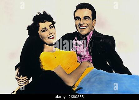Elizabeth Taylor & Montgomery Clift Film A Place in the Sun (USA 1951) Charaktere: Angela Vickers & George Eastman Regie: George Stevens 14. August 1951 **WARNUNG** dieses Foto ist nur für redaktionelle Zwecke bestimmt und unterliegt dem Urheberrecht von PARAMOUNT und/oder dem Fotografen, der von der Film or Production Company zugewiesen wurde. Es kann nur durch Veröffentlichungen in Verbindung mit der Werbung für den oben genannten Film reproduziert werden. Es ist eine obligatorische Gutschrift bis ÜBERGEORDNETEN BETRAG erforderlich. Der Fotograf sollte ebenfalls angerechnet werden, wenn er bekannt ist. Ohne schriftliche Genehmigung der Film Company kann keine kommerzielle Nutzung gewährt werden. Stockfoto
