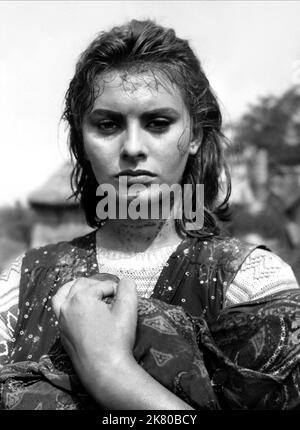 Sophia Loren Film: Das Mädchen am Fluss (La Donna del fiume) Charaktere: Nives Mongolin IT/Fr 1954, Regie: Mario Soldati 29. Dezember 1954 **WARNUNG** Dieses Foto ist nur für redaktionelle Zwecke bestimmt und unterliegt dem Copyright von COLUMBIA und/oder des Fotografen, der von der Film- oder Produktionsfirma beauftragt wurde, und kann nur von Publikationen im Zusammenhang mit der Bewerbung des oben genannten Films reproduziert werden. Eine obligatorische Gutschrift an COLUMBIA ist erforderlich. Der Fotograf sollte auch bei Bekanntwerden des Fotos gutgeschrieben werden. Ohne schriftliche Genehmigung der Film Company kann keine kommerzielle Nutzung gewährt werden. Stockfoto