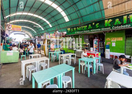 Ein Open-Air-Restaurant in Cotabato City, Philippinen Stockfoto