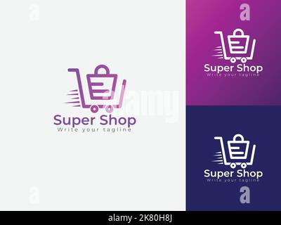 Logo-Design des Supper Market Shops Stock Vektor