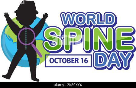 Illustration zum World Spine Day Banner Stock Vektor