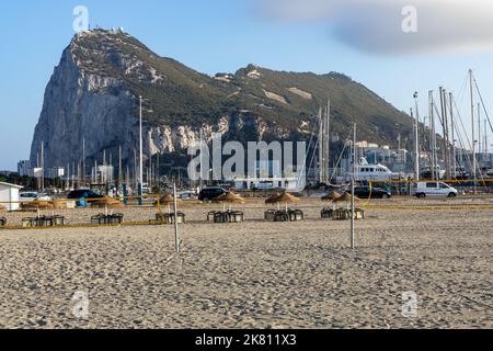 Gibraltar, British Overseas Territory. Beliebtes Touristendestination. Vereinigtes Königreich. Europa. Stockfoto