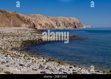 Campo el Faro Strand, Golf von Kalifornien (Sea of Cortez) Küste südlich von Puertecitos, Baja California, Mexiko Stockfoto