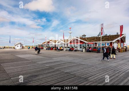 North Sea Spa und Schwefelbad Sankt Peter-Ording, Ticketschalter am Pier Stockfoto