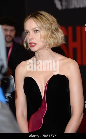 Foto muss gutgeschrieben werden ©Alpha Press 078237 14/10/2022 Carey Mulligan sagte, sie habe 66. während des BFI British Film Institute London Film Festival in London Premiere gefeiert Stockfoto