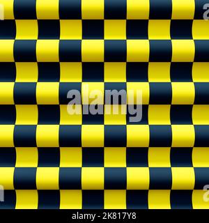 Moderner futuristischer geometrischer Hintergrund mit Illusionseffekt 3D Render 3D Illustration Stockfoto