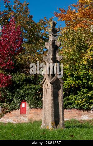 Ehemalige Kirchtürmspitze in der Nähe der Shustoke Church, Warwickshire, England, Großbritannien Stockfoto