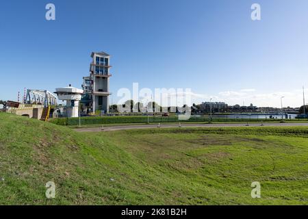 Stormvloedkering Hollandse IJssel Stockfoto