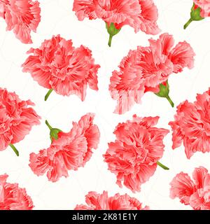 Nahtlose Textur rosa Hibiskus tropische Blumen Risse vintage Vektor Illustration Stock Vektor