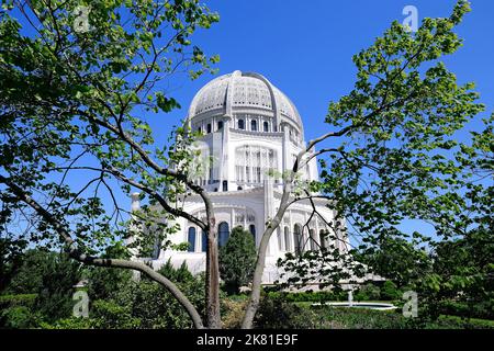 Bahai Tempel, House of Worship, Wilmette, Illinois, USA Stockfoto