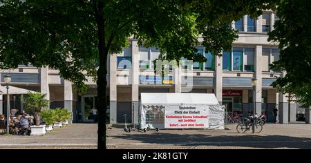 Corona Teststation, Platz Der Einheit, Potsdam Stockfoto