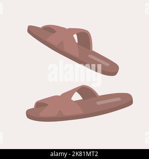 Boho Hausschuhe Schuhe Stock Vektor