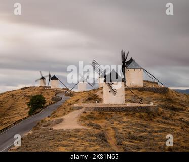 Windmühlen von Consuegra in Toledo Stadt dienten zum Mahlen von