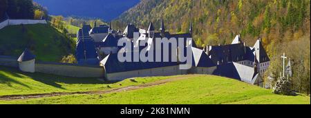 Frankreich, Isere (38) Naturpark von Chartreuse, Kloster von Grande Chartreuse Stockfoto