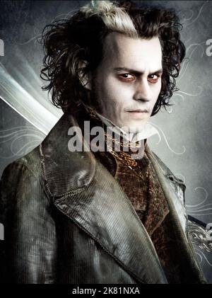 JOHNNY DEPP IN SWEENEY TODD: THE DEMON BARBER OF FLEET STREET (2007) -ORIGINALTITEL: THE SWEENEY TODD: DEMON BARBER OF FLEET STREET-, REGIE TIM BURTON. QUELLE: DREAMWORKS SKG/MACDONALD/PARKES PROD./WARNER BROS. BILDER/Album Stockfoto