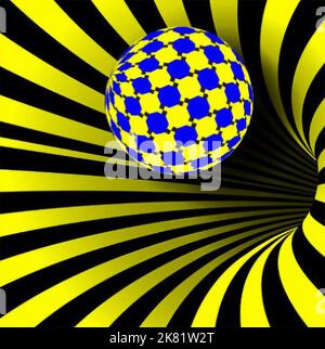 Hypnose gelb und blau Design mit spezifischen Software gemacht Stockfoto