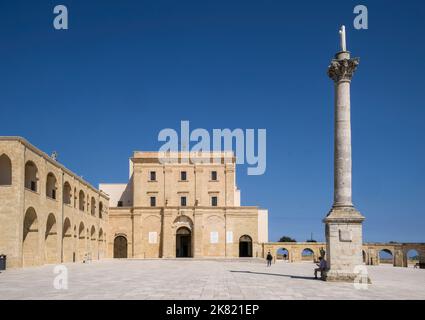 Italien, Region Apulien: Santa Maria di Leuca. Basilika Santa Maria de Finibus Terrae (das Ende des Landes) Stockfoto