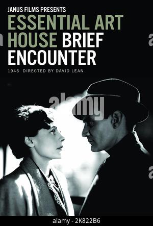 Celia Johnson & Trevor Howard Poster Film kurze Begegnung (1943) Charaktere: Laura Jesson, Dr. Alec Harvey Regie: David Lean 26. November 1945 **WARNUNG** dieses Foto ist nur für redaktionelle Zwecke bestimmt und unterliegt dem Urheberrecht von UNIVERSAL PICTURES und/oder dem Fotografen, der von der Film or Production Company zugewiesen wurde, und kann nur durch Veröffentlichungen in Verbindung mit der Werbung für den oben genannten Film reproduziert werden. Eine obligatorische Gutschrift für UNIVERSELLE BILDER ist erforderlich. Der Fotograf sollte ebenfalls angerechnet werden, wenn er bekannt ist. Ohne schriftliche Genehmigung der Film Company kann keine kommerzielle Nutzung gewährt werden. Stockfoto