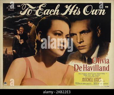 Olivia De Havilland & John Lund Film: Jedem seine eigenen (USA 1946) Charaktere: Miss Josephine 'Jody' Norris, Captain Bart Cosgrove / Gregory Pierson Regie: Mitchell Leisen 12 March 1946 **WARNUNG** Dieses Foto ist nur für redaktionelle Zwecke bestimmt und unterliegt dem Copyright von PARAMOUNT PICTURES und/oder des Fotografen, der von der Film- oder Produktionsfirma beauftragt wurde und darf nur von Publikationen im Zusammenhang mit der Bewerbung des oben genannten Films reproduziert werden. Eine obligatorische Gutschrift für PARAMOUNT-BILDER ist erforderlich. Der Fotograf sollte auch bei Bekanntwerden des Fotos gutgeschrieben werden. Ohne w kann keine kommerzielle Nutzung gewährt werden Stockfoto