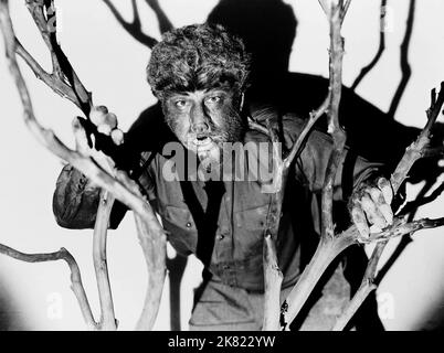 Lon Chaney Jr. Film: The Wolf Man (1941) Charaktere: The Wolf Man Regie: George Waggner 12 December 1941 **WARNUNG** Dieses Foto ist nur für redaktionelle Zwecke bestimmt und unterliegt dem Copyright von UNIVERSAL und/oder dem Fotografen, der von der Film- oder Produktionsfirma beauftragt wurde und darf nur von Publikationen im Zusammenhang mit der Bewerbung des oben genannten Films reproduziert werden. Eine obligatorische Gutschrift an UNIVERSAL ist erforderlich. Der Fotograf sollte auch bei Bekanntwerden des Fotos gutgeschrieben werden. Ohne schriftliche Genehmigung der Film Company kann keine kommerzielle Nutzung gewährt werden. Stockfoto