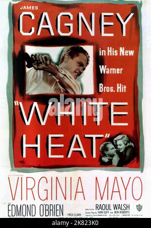 James Cagney & Virginia Mayo Poster Film: White Heat (USA 1949) Regie: Raoul Walsh 02. September 1949 **WARNUNG** Dieses Foto ist nur für redaktionelle Zwecke bestimmt und unterliegt dem Copyright von WARNER BROS. Und/oder des Fotografen, der von der Film- oder Produktionsfirma beauftragt wurde und nur durch Publikationen im Zusammenhang mit der Bewerbung des oben genannten Films reproduziert werden kann. Eine obligatorische Gutschrift an WARNER BROS. Ist erforderlich. Der Fotograf sollte auch bei Bekanntwerden des Fotos gutgeschrieben werden. Ohne schriftliche Genehmigung der Film Company kann keine kommerzielle Nutzung gewährt werden. Stockfoto