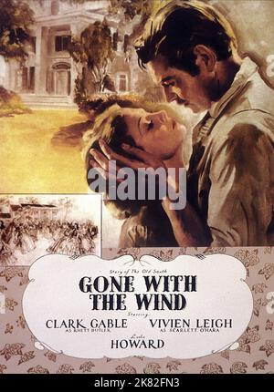 Clark Gable & Vivien Leigh Poster Film: Vom Wind weg (USA 1939) Regie: Victor Fleming 15. Dezember 1939 **WARNUNG** Dieses Foto ist nur für redaktionelle Zwecke bestimmt und unterliegt dem Copyright von MGM und/oder dem von der Film- oder Produktionsfirma beauftragten Fotografen und kann nur durch Publikationen im Zusammenhang mit der Bewerbung des oben genannten Films reproduziert werden. Eine obligatorische Gutschrift an MGM ist erforderlich. Der Fotograf sollte auch bei Bekanntwerden des Fotos gutgeschrieben werden. Ohne schriftliche Genehmigung der Film Company kann keine kommerzielle Nutzung gewährt werden. Stockfoto