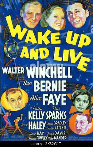 Filmposter Film Wake Up and Live (1935) Regie: Sidney Lanfield 23. August 1937 **WARNUNG** dieses Foto ist nur für redaktionelle Zwecke bestimmt und unterliegt dem Urheberrecht von 20 CENTURY FOX und/oder dem Fotografen, der von der Film or Production Company beauftragt wurde. Es kann nur durch Veröffentlichungen in Verbindung mit der Werbung für den oben genannten Film reproduziert werden. Eine obligatorische Gutschrift für 20 CENTURY FOX ist erforderlich. Der Fotograf sollte ebenfalls angerechnet werden, wenn er bekannt ist. Ohne schriftliche Genehmigung der Film Company kann keine kommerzielle Nutzung gewährt werden. Stockfoto