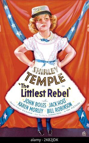 Filmposter Film The Littlest Rebel (1935) 01. Mai 1935 **WARNUNG** dieses Foto ist nur für redaktionelle Zwecke bestimmt und unterliegt dem Urheberrecht der Film Company und/oder des von der Film- oder Produktionsgesellschaft beauftragten Fotografen und kann nur durch Veröffentlichungen in Verbindung mit der Werbung für den oben genannten Film reproduziert werden. Es ist eine obligatorische Gutschrift an die Filmgesellschaft erforderlich. Der Fotograf sollte ebenfalls angerechnet werden, wenn er bekannt ist. Ohne schriftliche Genehmigung der Film Company kann keine kommerzielle Nutzung gewährt werden. Stockfoto