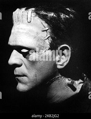 Boris Karloff Film: Die Braut Frankensteins; die Braut Frankensteins (USA 1935) Charaktere: Das Monster Regie: James Whale 19 April 1935 **WARNUNG** Dieses Foto ist nur für redaktionelle Zwecke bestimmt und unterliegt dem Copyright von UNIVERSAL und/oder dem Fotografen, der von der Film- oder Produktionsfirma beauftragt wurde und darf nur von Publikationen im Zusammenhang mit der Bewerbung des oben genannten Films reproduziert werden. Eine obligatorische Gutschrift an UNIVERSAL ist erforderlich. Der Fotograf sollte auch bei Bekanntwerden des Fotos gutgeschrieben werden. Ohne schriftliche Genehmigung der Film Company kann keine kommerzielle Nutzung gewährt werden. Stockfoto