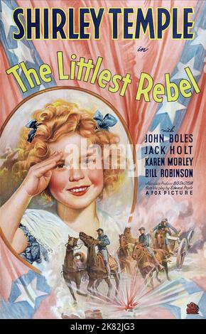 Filmposter Film The Littlest Rebel (1935) 01. Mai 1935 **WARNUNG** dieses Foto ist nur für redaktionelle Zwecke bestimmt und unterliegt dem Urheberrecht der Film Company und/oder des von der Film- oder Produktionsgesellschaft beauftragten Fotografen und kann nur durch Veröffentlichungen in Verbindung mit der Werbung für den oben genannten Film reproduziert werden. Es ist eine obligatorische Gutschrift an die Filmgesellschaft erforderlich. Der Fotograf sollte ebenfalls angerechnet werden, wenn er bekannt ist. Ohne schriftliche Genehmigung der Film Company kann keine kommerzielle Nutzung gewährt werden. Stockfoto