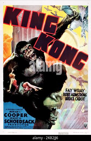 Filmplakat Film: King Kong (USA 1933) Regie: Merian C. Cooper, E Schoedsack 07 March 1933 **WARNUNG** Dieses Foto ist nur für den redaktionellen Gebrauch bestimmt und unterliegt dem Copyright von RKO und/oder des Fotografen, der von der Film- oder Produktionsfirma beauftragt wurde, und kann nur durch Publikationen im Zusammenhang mit der Bewerbung des oben genannten Films reproduziert werden. Eine obligatorische Gutschrift an RKO ist erforderlich. Der Fotograf sollte auch bei Bekanntwerden des Fotos gutgeschrieben werden. Ohne schriftliche Genehmigung der Film Company kann keine kommerzielle Nutzung gewährt werden. Stockfoto