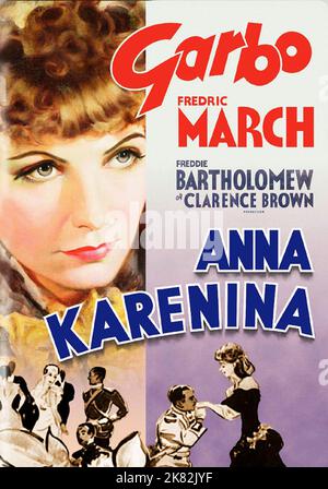 Greta Garbo Poster Film Anna Karenina (1930) Regie: Edmund Goulding 30. August 1935 **WARNUNG** dieses Foto ist nur für redaktionelle Zwecke bestimmt und unterliegt dem Urheberrecht von MGM und/oder dem Fotografen, der von der Film- oder Produktionsgesellschaft beauftragt wurde, und kann nur durch Veröffentlichungen in Verbindung mit der Werbung für den oben genannten Film reproduziert werden. Eine obligatorische Gutschrift an MGM ist erforderlich. Der Fotograf sollte ebenfalls angerechnet werden, wenn er bekannt ist. Ohne schriftliche Genehmigung der Film Company kann keine kommerzielle Nutzung gewährt werden. Stockfoto