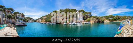 Cala Figuera, Santanyi, Mallorca, Spanien Stockfoto