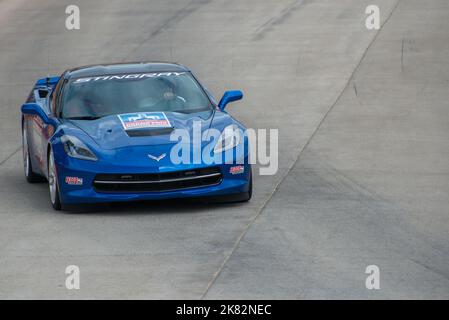 DETROIT, MI/USA - 2. JUNI 2013: Chevrolet Corvette Pace Car, 2013 Grand Prix, Turn 8 & 9. Stockfoto