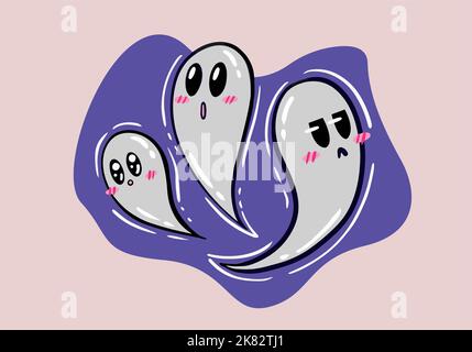 Vektor-Illustration von Cartoon Geist. Stock Vektor