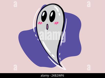 Vektor-Illustration von Cartoon Geist. Stock Vektor
