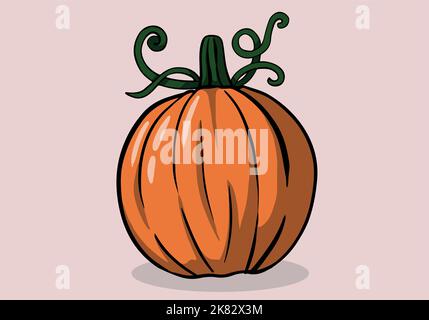 Handgezeichnete niedliche halloween Kürbis Vektor Illüstration EPS10 Stock Vektor