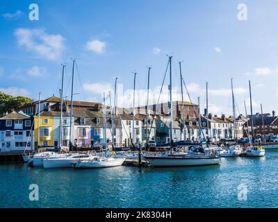 Der Hafen von Weymouth in Dorset. Stockfoto