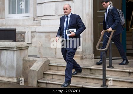 London, Vereinigtes Königreich -20/10/2022. Jake Berry, Vorsitzender der Tory-Partei, verlässt heute Morgen das Kabinettsbüro. . Stockfoto