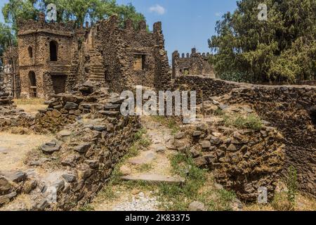 Ruinen der Königlichen Einzäunung in Gondar, Äthiopien Stockfoto